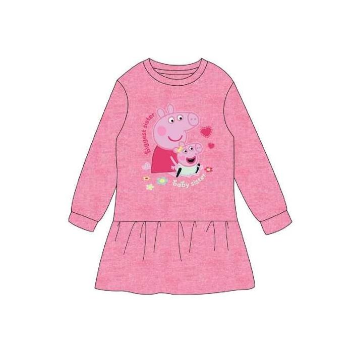 Cerdá Vestido French Terry Peppa Pig, edad 3 años, color Pink