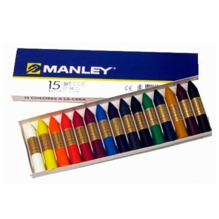 Manley Ceras 60 mm Colores Surtidos Estuche 15 Ud 3