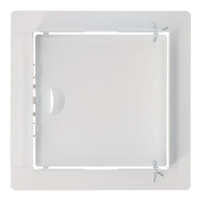 Edm Tapa de Registro Cuadrada Empotrable 15x15cm Blanca Acero Inoxidable 1