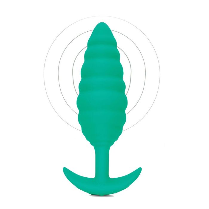 Plug Vibrador Anal B-Vibe Twist Texture Verde 9