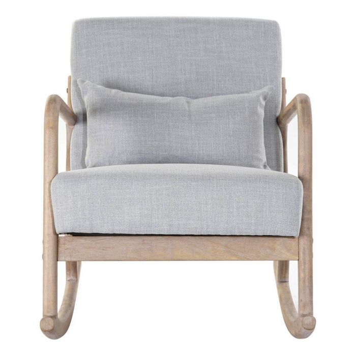 Mecedora Sixties DKD Home Decor Gris Claro Natural 88 x 78 x 66 cm 3