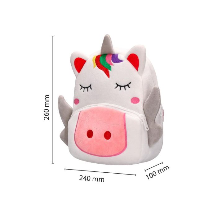 Cartera Preescolar Liderpapel Mochila Infantil Peluche Unicornio 260x100x240 mm 1