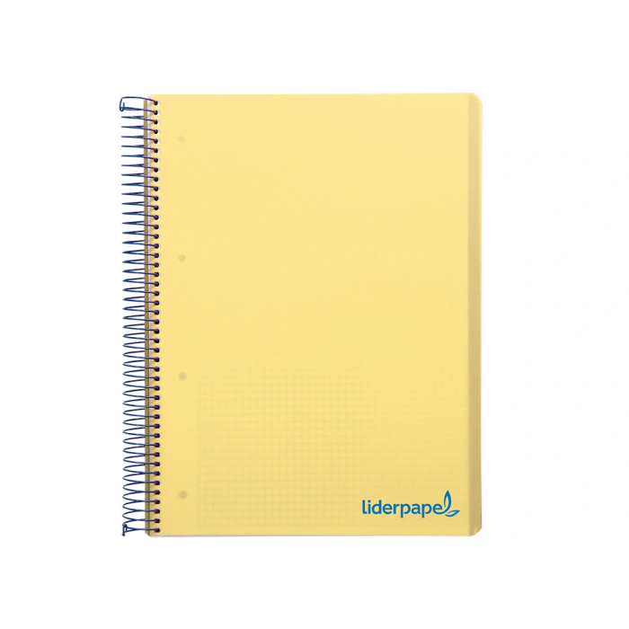 Liderpapel Cuaderno Espiral A4 Micro Wonder Tapa Plástico 120 Hojas 90gr Cuadro 5mm Color Amarillo 1