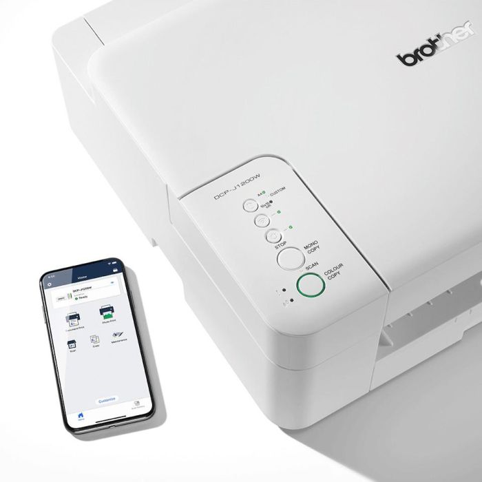 Brother DCPJ1200W Equipo Multifunción Tinta WiFi Dúplex Móvil Impresora Copiadora Escáner 8 ppm Negro / 3 ppm Color 4