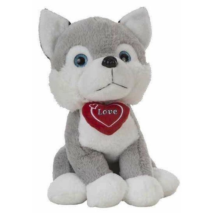 Peluche husky corazón 22 cm