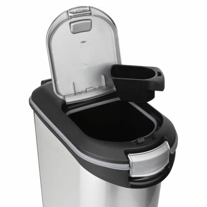 Curver Recipiente para comida seca 20kg Aspecto metal Gris Contenedor hermético para croquetas 3