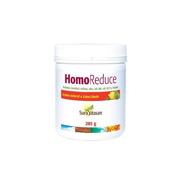 SURA VITASAN Homoreduce 285Gr. Regula niveles de homocisteína, con Betaína, Inositol, Colina, Zinc, Vitaminas B6, B12 y Folato