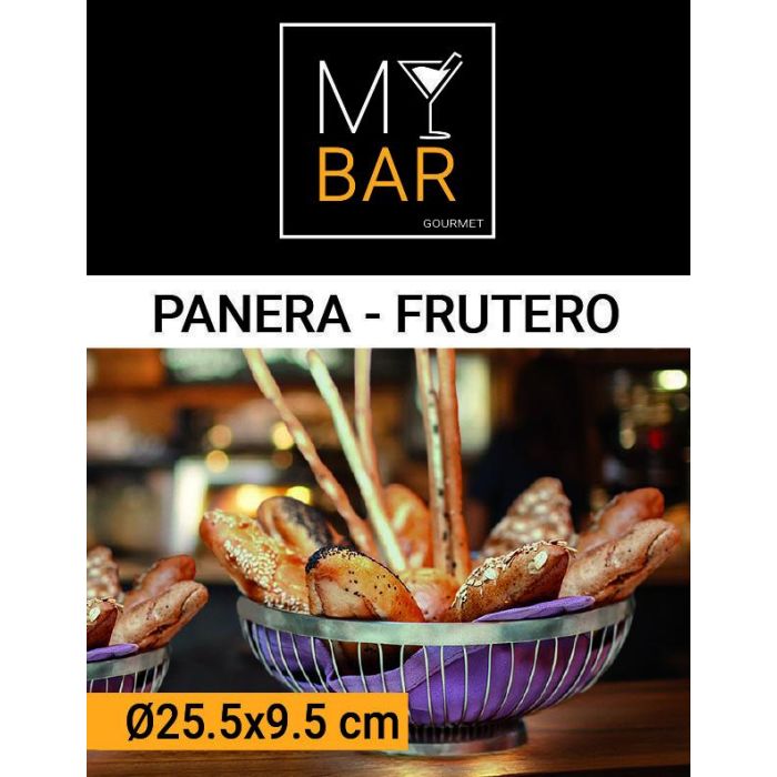 Panera Frutero Cromada 25.5 x 9.5 cm My Bar (12 Unidades) 2 Panera Frutero Cromada 25.5 x 9.5 cm My Bar (12 Unidades) 2