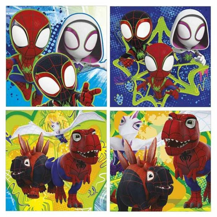 Educa Puzzles Progresivos Dino Spidey EDU8412668203433 - 12+16+20+25 piezas
