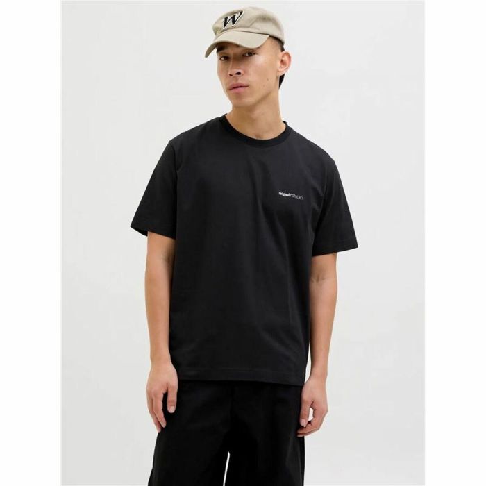 Camiseta de Manga Corta Hombre Jack & Jones Jorvarenna Painted Negro 5