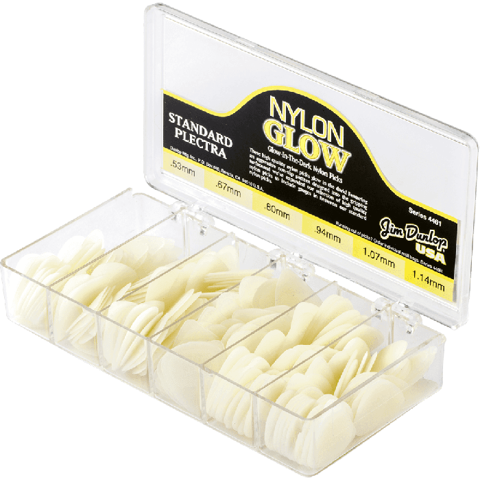 Dunlop Nylon Glow Standard Caja De 216 Ud - 5 Medidas 1 Dunlop Nylon Glow Standard Caja De 216 Ud - 5 Medidas 1