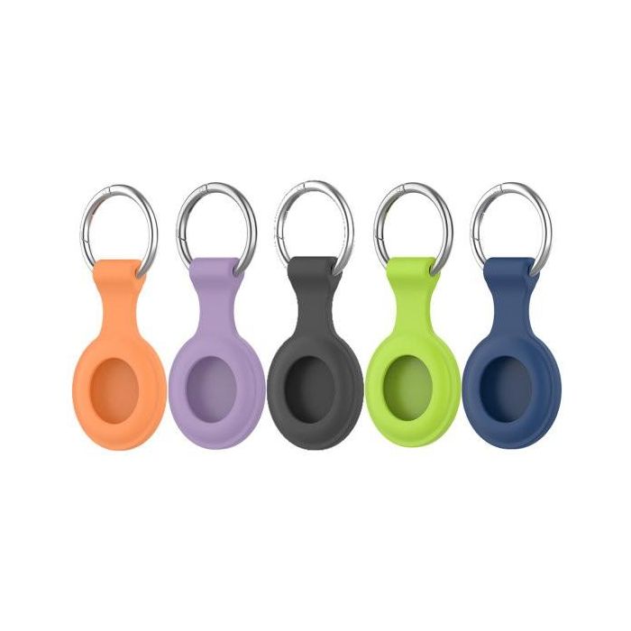 4smarts Funda de Silicona para AirTags, Pack de 5 Unidades (Colores Surtidos)