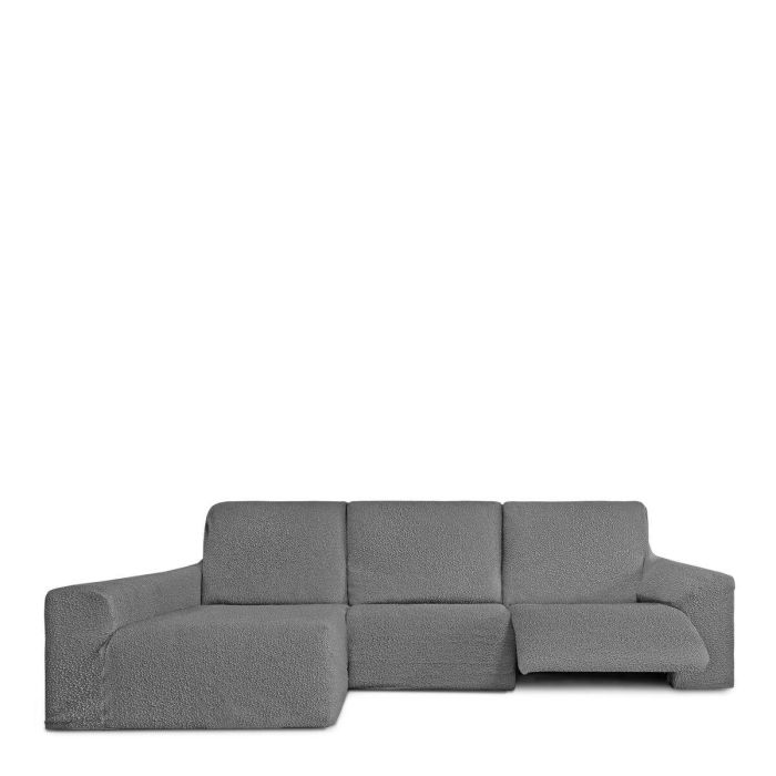 Funda para chaise longue de brazo largo izquierdo Eysa ROC Gris claro 180 x 120 x 360 cm 6