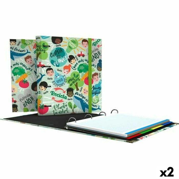 Carpeta de anillas Grafoplas Carpebook Revolution Green Verde A4 (2 Unidades) Carpeta de anillas Grafoplas Carpebook Revolution Green Verde A4 (2 Unidades)