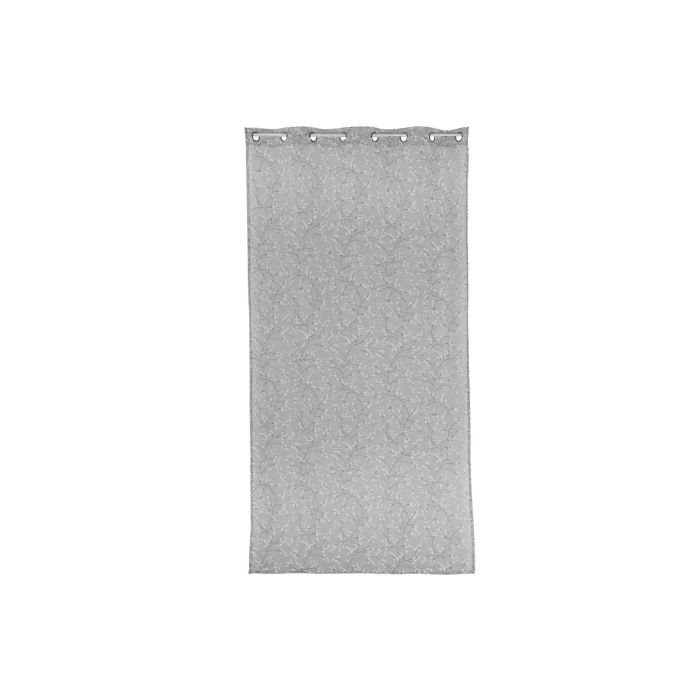 Cortina Romantico DKD Home Decor Gris Claro 260 x 140 cm 4