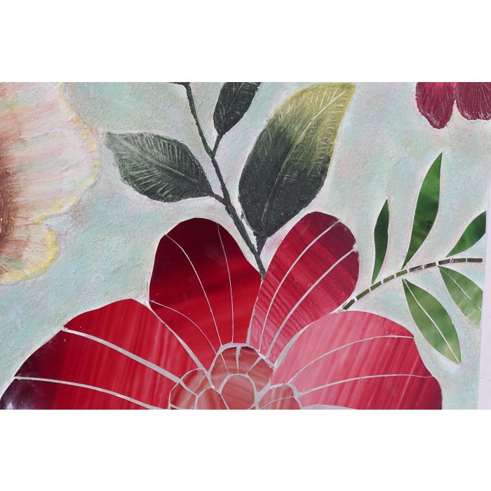 DKD Home Decor Decoracion Pared Multicolor Cristal Lienzo Flores 4 x 120 x 80 cm 3