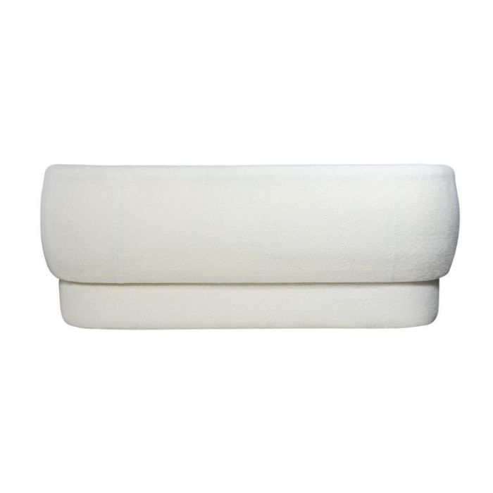 DKD Home Decor Sofá Moderno Poliéster Blanco 193x80x73 cm Altura Asiento 50 cm 2 DKD Home Decor Sofá Moderno Poliéster Blanco 193x80x73 cm Altura Asiento 50 cm 2