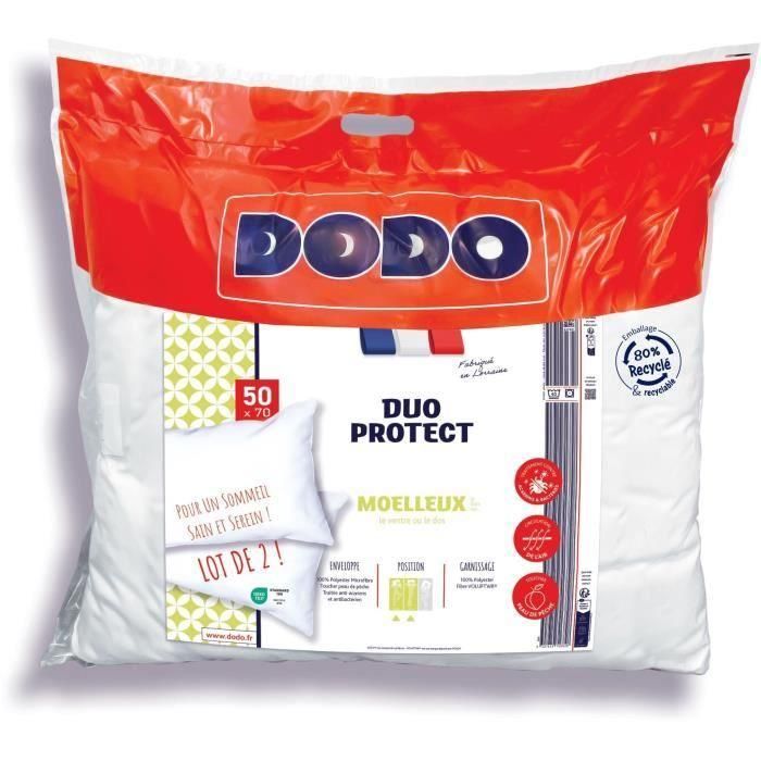 Dodo AAAMZ76264 Juego de 2 Almohadas Suaves Duo Protect 100% Poliéster Volupt'Air 50x70 cm Blanco 0 Dodo AAAMZ76264 Juego de 2 Almohadas Suaves Duo Protect 100% Poliéster Volupt'Air 50x70 cm Blanco 0