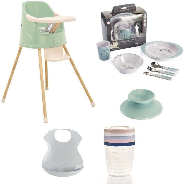 Thermobaby THE3023191984758 Silla Alta Evolutiva con Refuerzo, Caja Lavaplatos, Cajas Conservación y Babero Semirrígido Thermobaby THE3023191984758 Silla Alta Evolutiva con Refuerzo, Caja Lavaplatos, Cajas Conservación y Babero Semirrígido