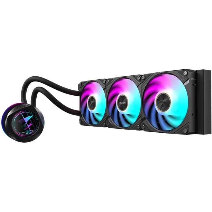GIGABYTE AORUS WATERFORCE X II 360 Sistema de Refrigeración Líquida AIO para CPU, LCD Edge View, 3 Ventiladores 12cm, Negro 2 GIGABYTE AORUS WATERFORCE X II 360 Sistema de Refrigeración Líquida AIO para CPU, LCD Edge View, 3 Ventiladores 12cm, Negro 2