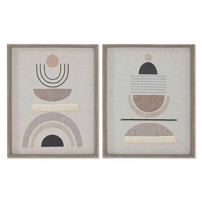 Cuadro Scandi DKD Home Decor Beige 4 x 50 x 40 cm (2 Unidades) Cuadro Scandi DKD Home Decor Beige 4 x 50 x 40 cm (2 Unidades)