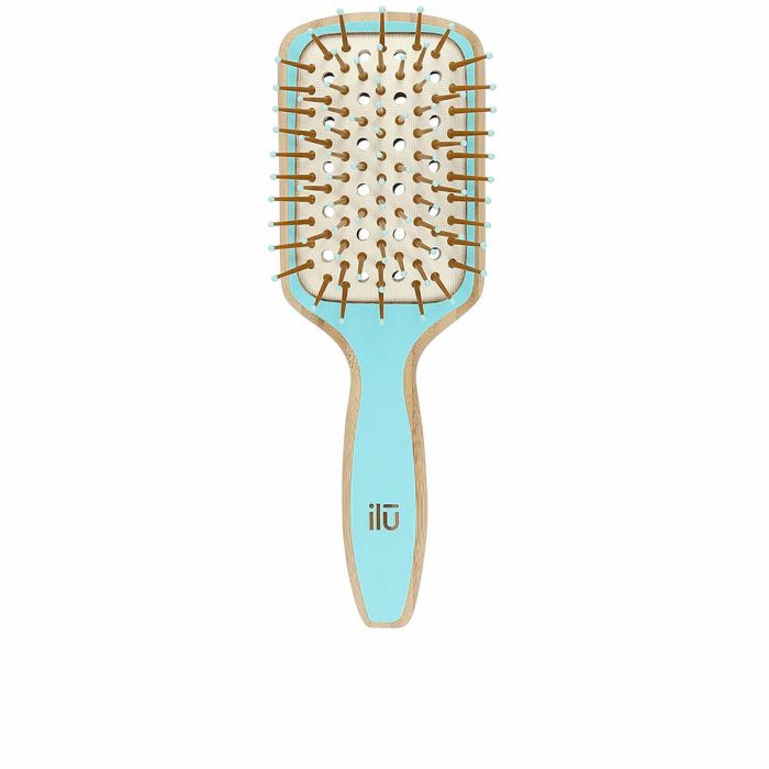 Ilū #mini Cepillo Paddle para el Pelo de Bambú, Antiestático Desenredante, Masaje Cuero Cabelludo, Cabello Corto y Medio, 1 unidad