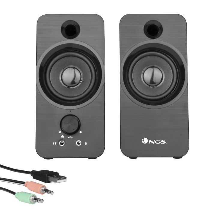 NGS SB 350 Altavoz PC Estéreo 12W con Alimentación USB, Entrada Jack 3.5mm, Micrófono y Salida Auriculares, Plug & Play 2 NGS SB 350 Altavoz PC Estéreo 12W con Alimentación USB, Entrada Jack 3.5mm, Micrófono y Salida Auriculares, Plug & Play 2