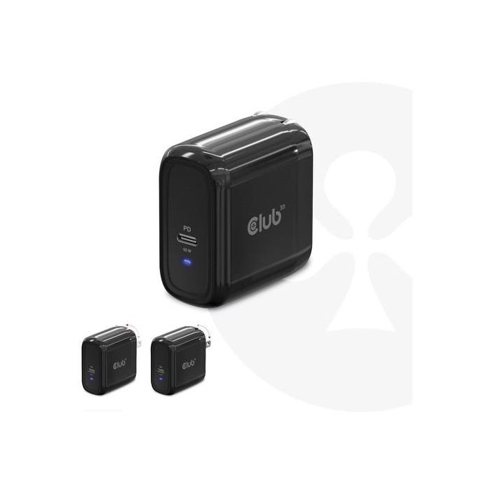 Club3D Ladegerät 1xUSB Typ C PD 65W. GaN retail 1 Club3D Ladegerät 1xUSB Typ C PD 65W. GaN retail 1