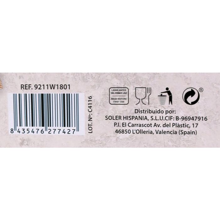 La Mediterranea Vajilla Redonda Aneto 18 piezas Blanca (2 Unidades) 11