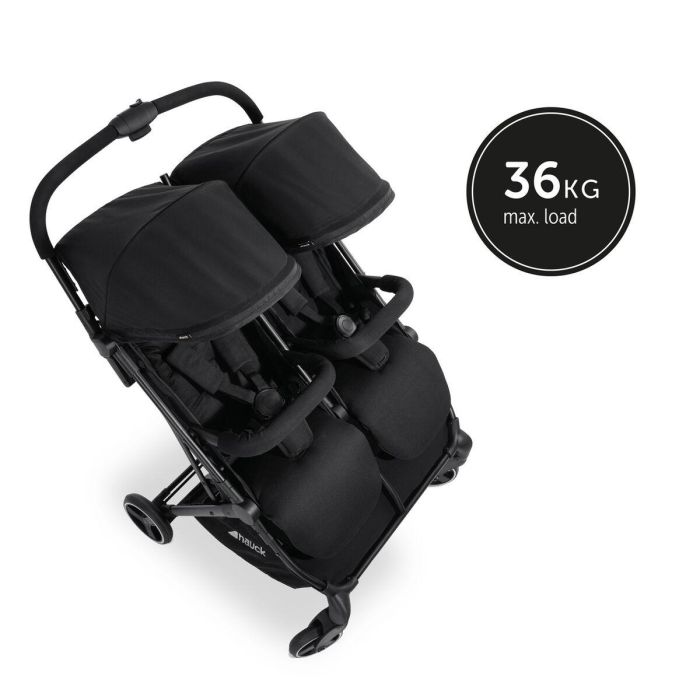 Hauck Cochecito Doble Swift X Duo Negro – Ultraligero, Compacto, Plegado con Una Mano, desde Nacimiento hasta 3 Años 7