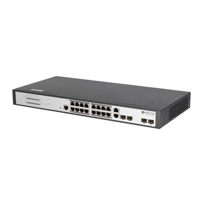 BDCOM S2520-P L3-lite Managed PoE Switch 16 Puertos Gigabit PoE+ 2 SFP 2 Combo RJ45/SFP 250W Presupuesto PoE Rack 1U 0 BDCOM S2520-P L3-lite Managed PoE Switch 16 Puertos Gigabit PoE+ 2 SFP 2 Combo RJ45/SFP 250W Presupuesto PoE Rack 1U 0