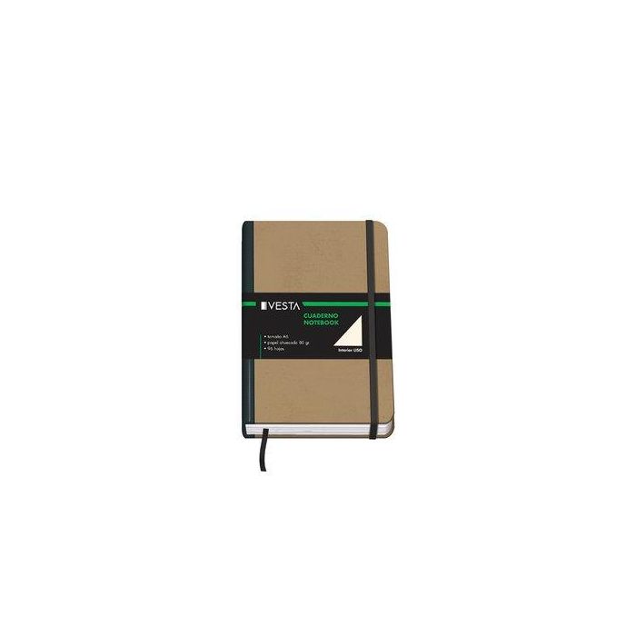 Cuaderno Vesta Nature A6 96H 80Gr. Liso Con Goma