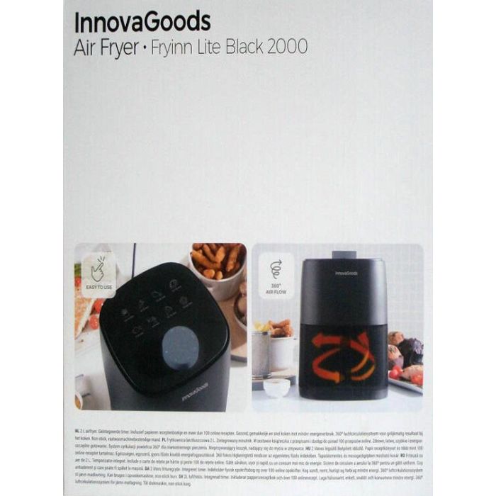 Freidora de Aire Innovagoods Fryinn Lite 2000, Negra - Inde 17 Freidora de Aire Innovagoods Fryinn Lite 2000, Negra - Inde 17