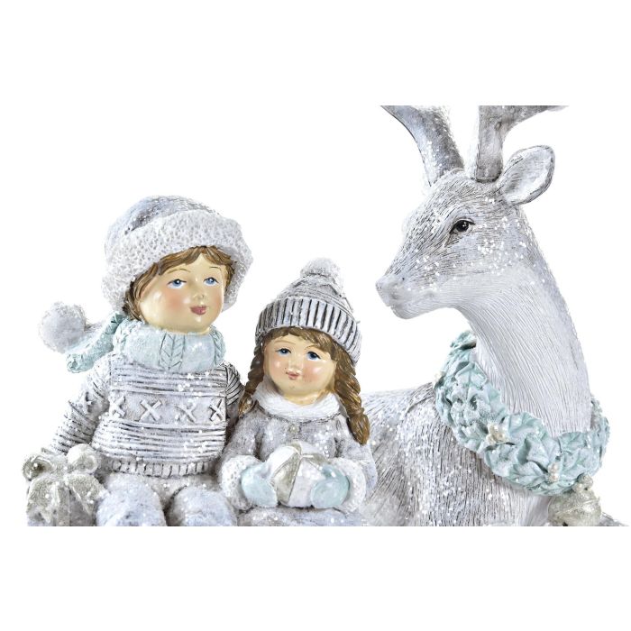 DKD Home Decor Figura de Navidad Reno Moderna de Resina Gris y Blanco 11x16x17 cm 1 DKD Home Decor Figura de Navidad Reno Moderna de Resina Gris y Blanco 11x16x17 cm 1