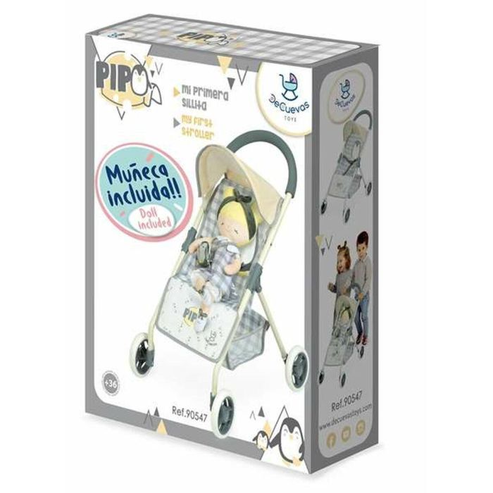 Decuevas 2x1 Silla de muñeca con muñeca de cuerpo blando, apta para muñecas hasta 50 cm, edad +3 años 2