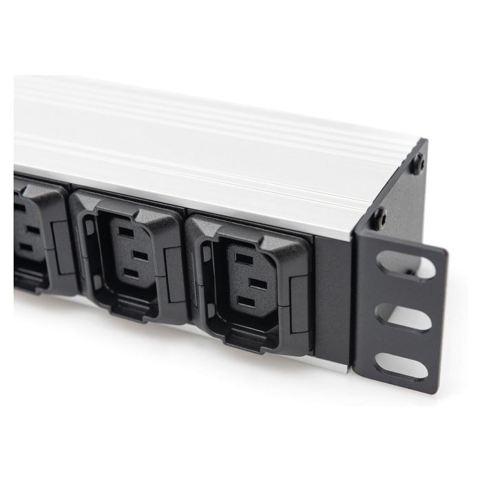 Digitus PDU 1HE 8xC13 2xC19 Regleta de enchufes 230V/16A Negro