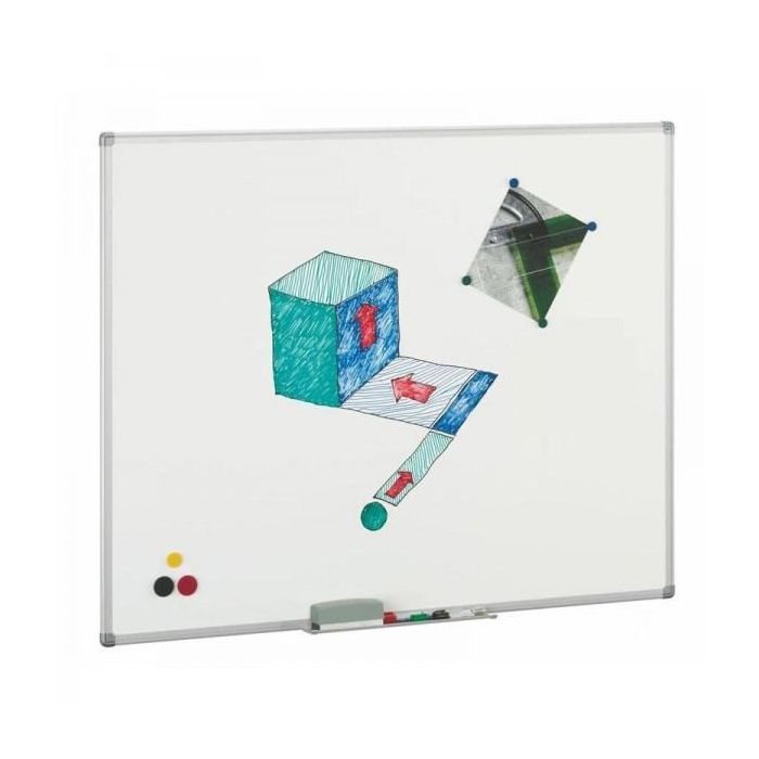 Faibo Pizarra Blanca Acero Vitrificada Apta Para Imanes Marco De Aluminio 122x100 cm Faibo Pizarra Blanca Acero Vitrificada Apta Para Imanes Marco De Aluminio 122x100 cm