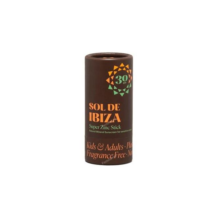 SOL DE IBIZA Stick Solar SPF50 45g. Protección UVA/UVB sin Filtros Químicos, Resistente al Agua, Envase 100% Papel