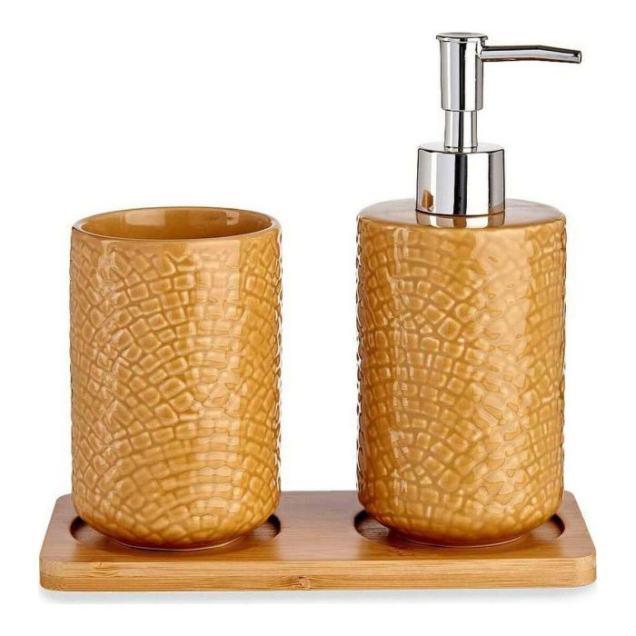 Set de Baño Cerámica Camel 2 Piezas con Bandeja - Berilo 9x18.5x20 cm (6 Unidades) Set de Baño Cerámica Camel 2 Piezas con Bandeja - Berilo 9x18.5x20 cm (6 Unidades)
