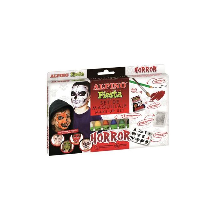 Alpino DL000107 Set de Maquillaje para Cara y Cuerpo Horror - 6 Colores, Uso Infantil y Adulto 0 Alpino DL000107 Set de Maquillaje para Cara y Cuerpo Horror - 6 Colores, Uso Infantil y Adulto 0