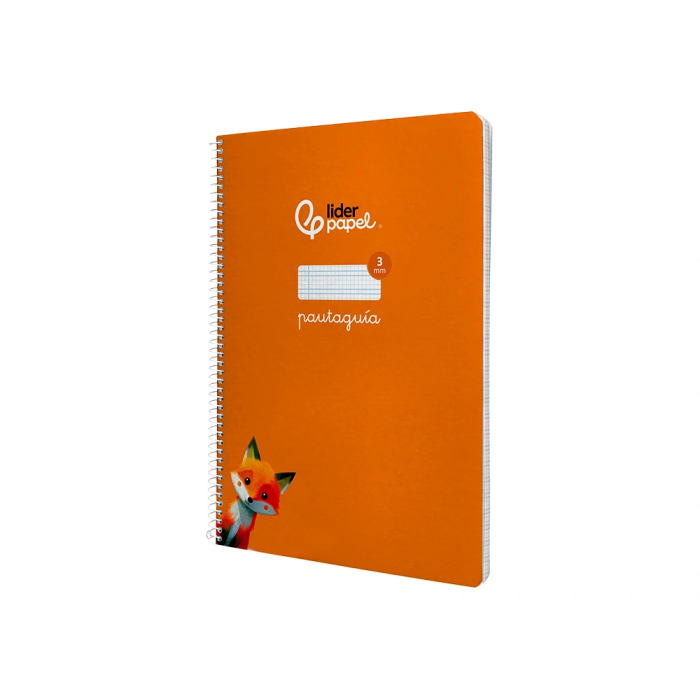 Liderpapel Cuaderno espiral A4 tapa dura 80 hojas 90 gr cuadro pautado 3mm color naranja 3
