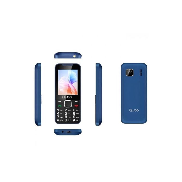 Teléfono Móvil Qubo X-240BL para Personas Mayores/ Azul