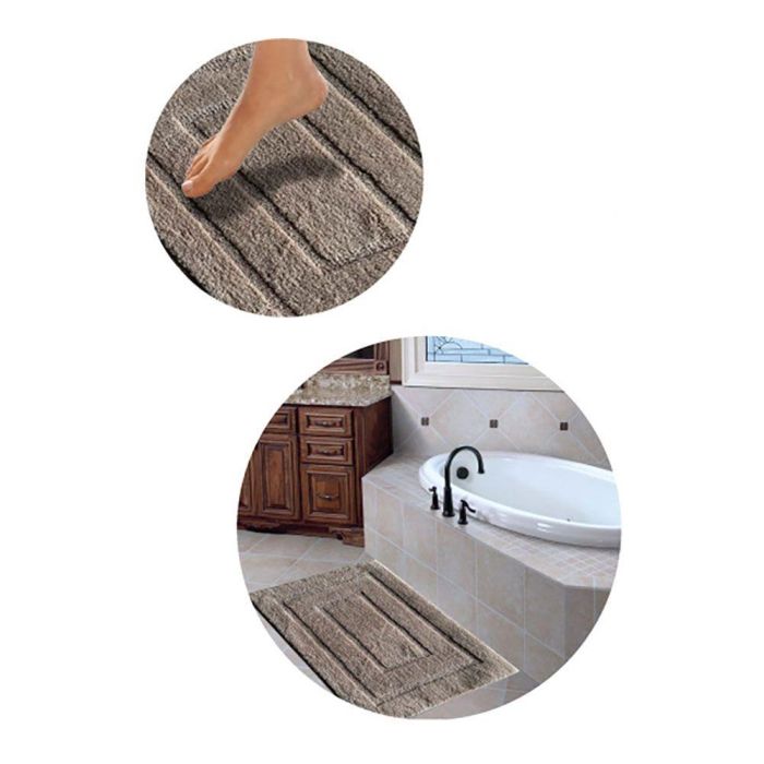 Hidalgo Alfombra de Baño Esculpida Antideslizante Rectangular 40 x 60 cm 100% Poliester Lavable Hidalgo Alfombra de Baño Esculpida Antideslizante Rectangular 40 x 60 cm 100% Poliester Lavable