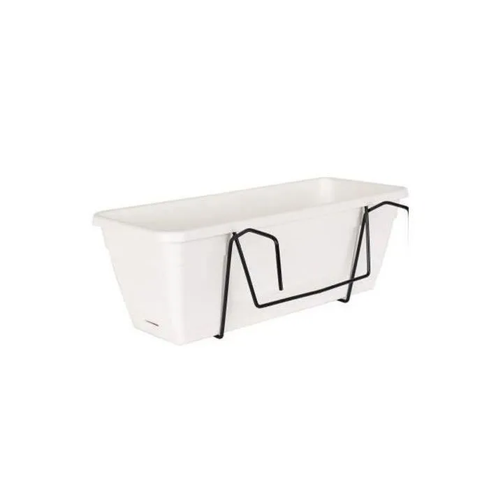 ARTEVASI Kit Jardinera Venezia con Reserva de Agua - Blanco - 10 L - 49 x 19,5 x 16,6 cm 1