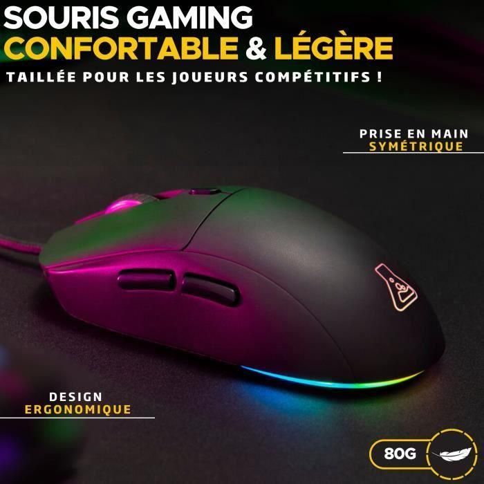 Ratón para juegos con cable - The G-Lab - KULT-COBALT - RGB - 12800 DPI - Negro 1 Ratón para juegos con cable - The G-Lab - KULT-COBALT - RGB - 12800 DPI - Negro 1