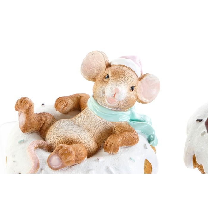 DKD Home Decor Figura Navidad Fantasía de Ratón en Resina, 11x8x11.5 cm (2 Unidades, Surtido Aleatorio) 1 DKD Home Decor Figura Navidad Fantasía de Ratón en Resina, 11x8x11.5 cm (2 Unidades, Surtido Aleatorio) 1