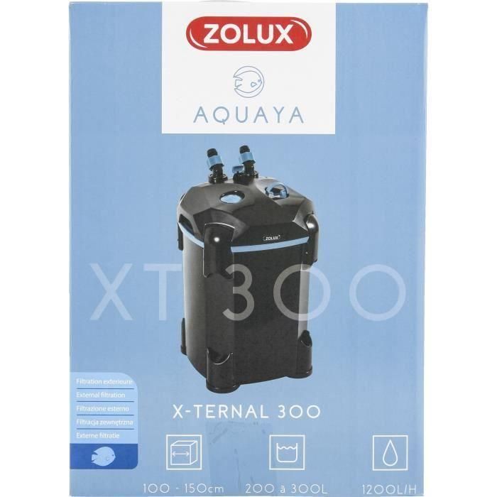 Filtro externo - Zolux - Xternal 300 - Para acuarios de 200 a 300 L - Caudal de 1200 L/h - 13,2W 1 Filtro externo - Zolux - Xternal 300 - Para acuarios de 200 a 300 L - Caudal de 1200 L/h - 13,2W 1
