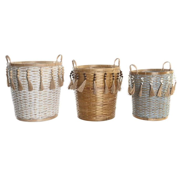 Cesta Balines DKD Home Decor Multicolor 45 x 54 x 49 cm Set de 3