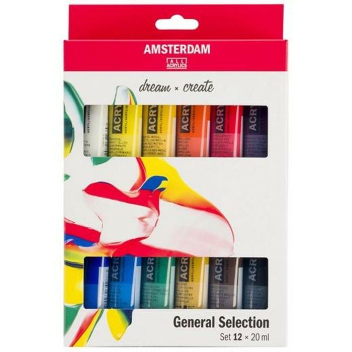 Set de Pintura Acrílica Talens Amsterdam Multicolor 20 ml 12 Piezas (3 Unidades)