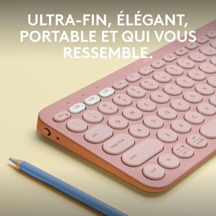 LOGITECH - Teclado inalámbrico - Pebble Keys 2 M380s - Bluetooth - Botón Easy-Switch - Rosa - (920-011805) 1 LOGITECH - Teclado inalámbrico - Pebble Keys 2 M380s - Bluetooth - Botón Easy-Switch - Rosa - (920-011805) 1